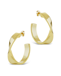 Wide Tube Hoop Earrings