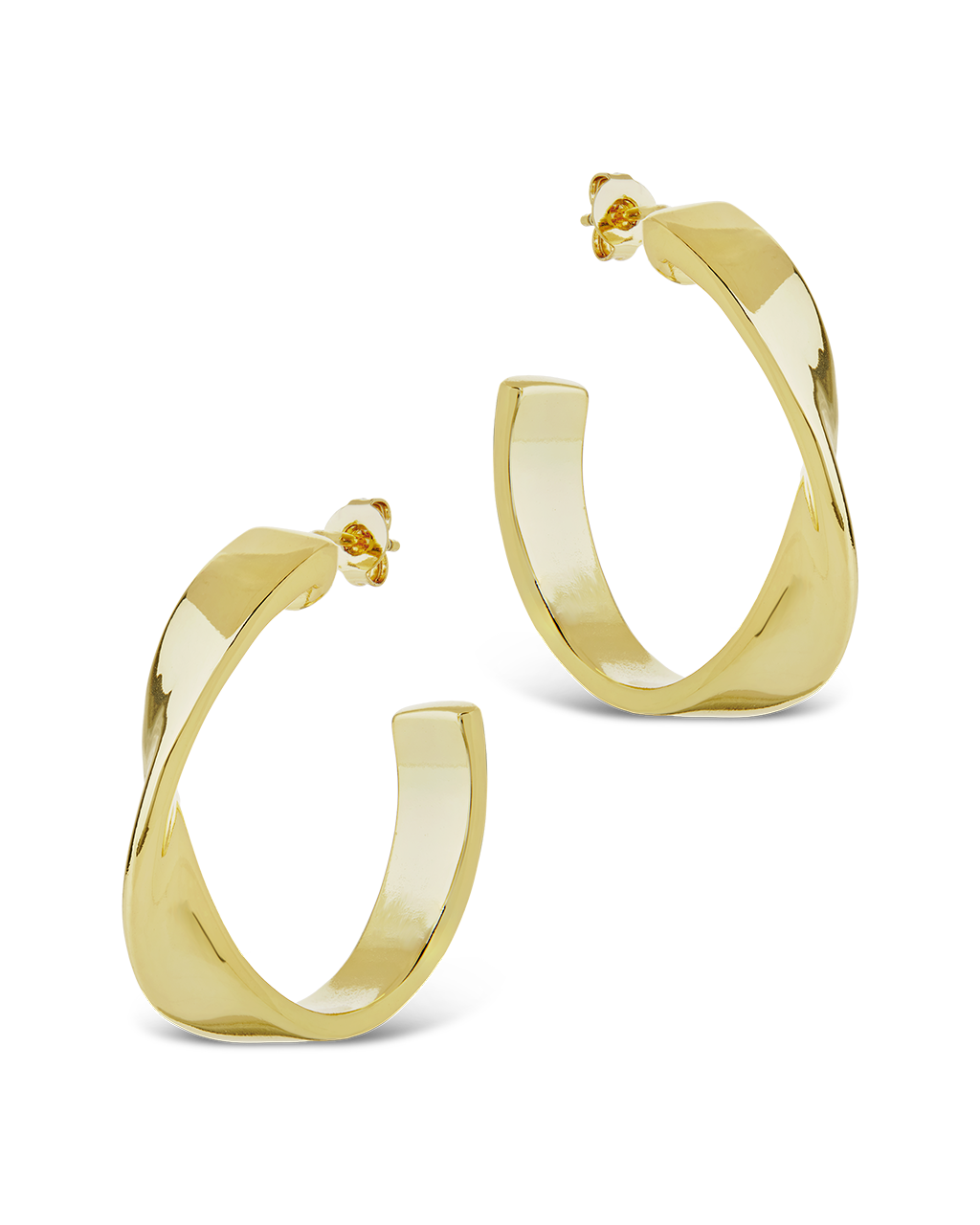 Wide Tube Hoop Earrings