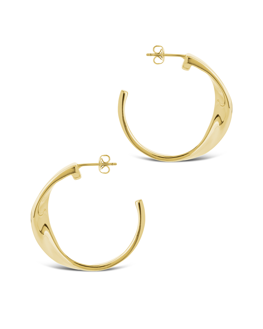 Wide Tube Hoop Earrings