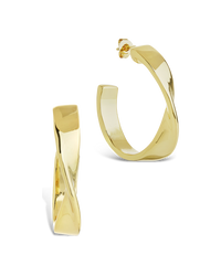 Wide Tube Hoop Earrings
