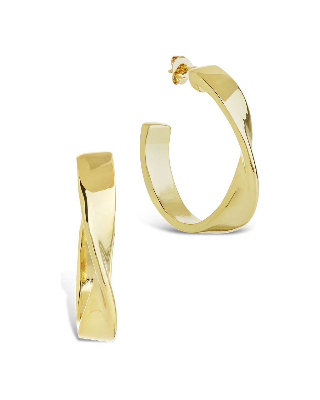 Wide Tube Hoop Earrings