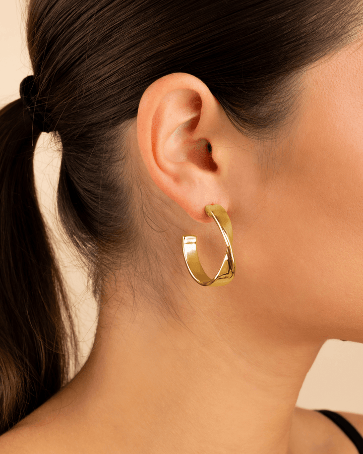 Wide Tube Hoop Earrings