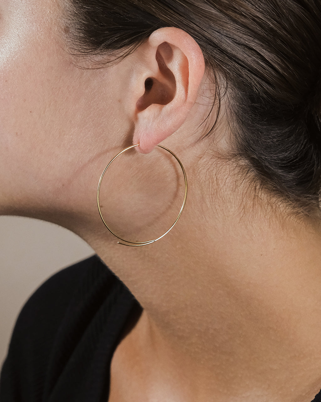 Sterling Silver Threader Hoop Earrings