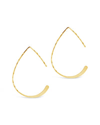 Sterling Silver Teardrop Threader Earrings