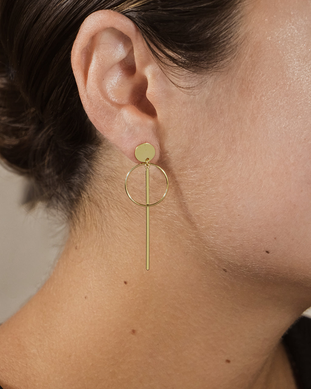 Sterling Silver Circle Bar Drop Stud Earrings Sterling Forever