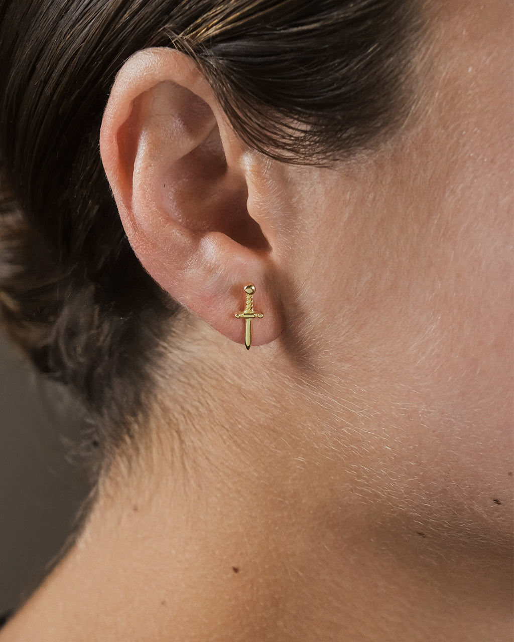 Sterling Silver Joan of Arc Stud Earrings