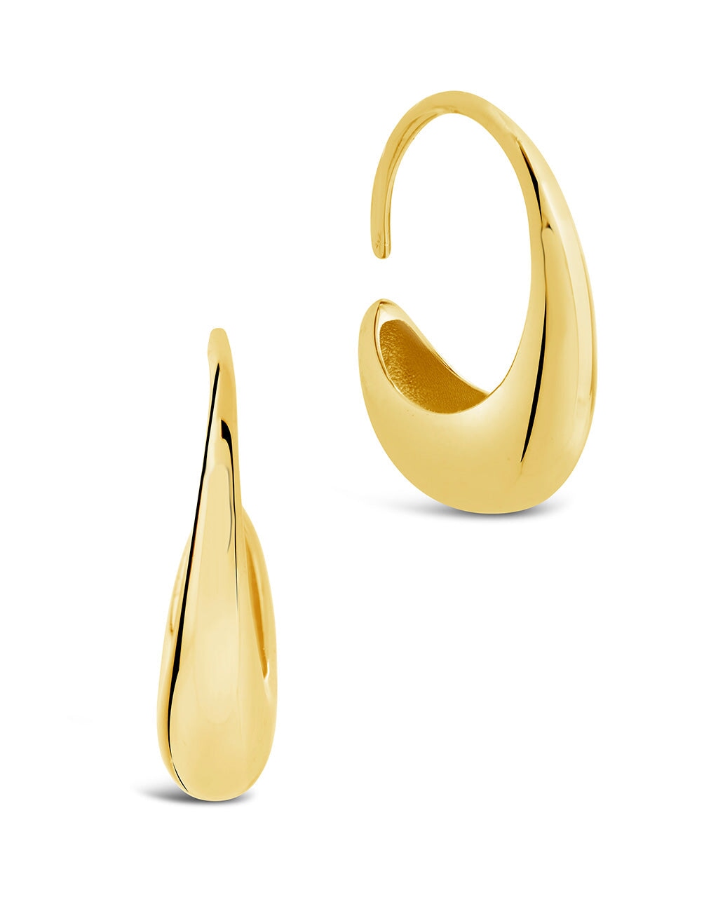 Gia Threader Hoops Earring Sterling Forever Gold 