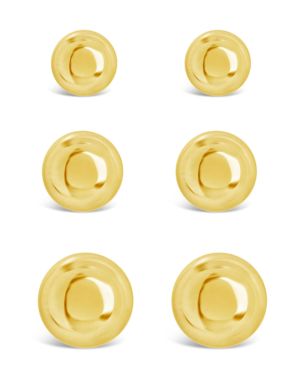 Fred Bennett Plain Round Gold Plated Stud Earrings E6286