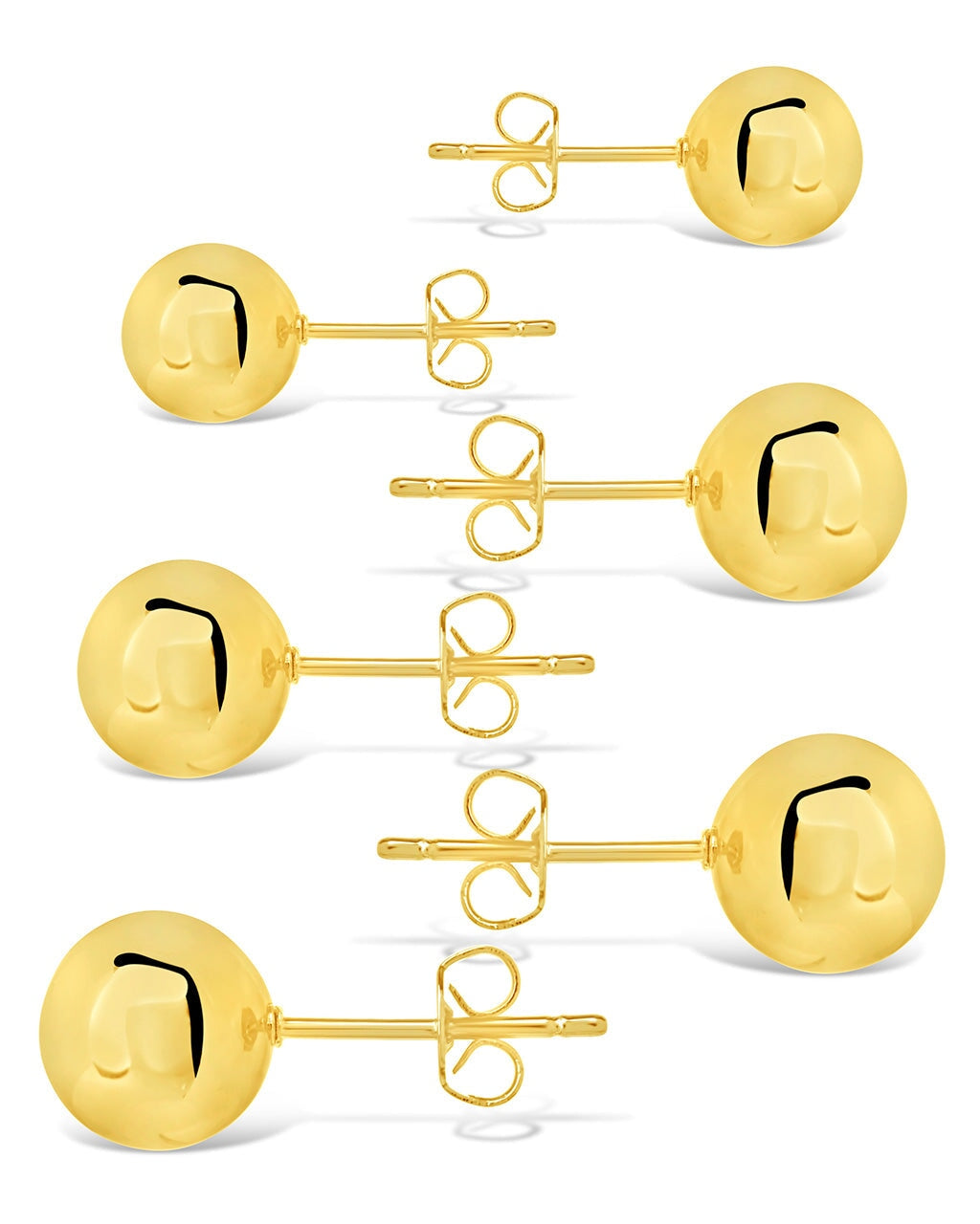 Polished Sphere Stud Set Earring Sterling Forever 
