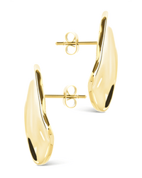 Sterling Silver Vivien Molten Square Statement Studs - Sterling Forever