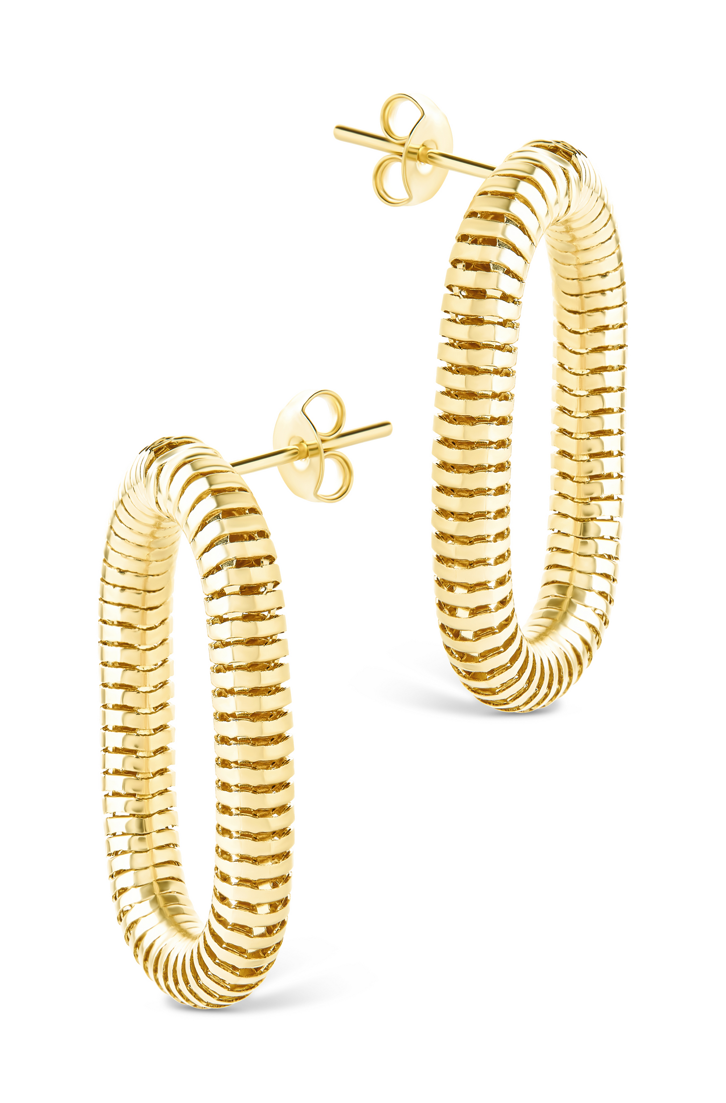 Sterling Silver Indigo Snake Chain Circle Studs