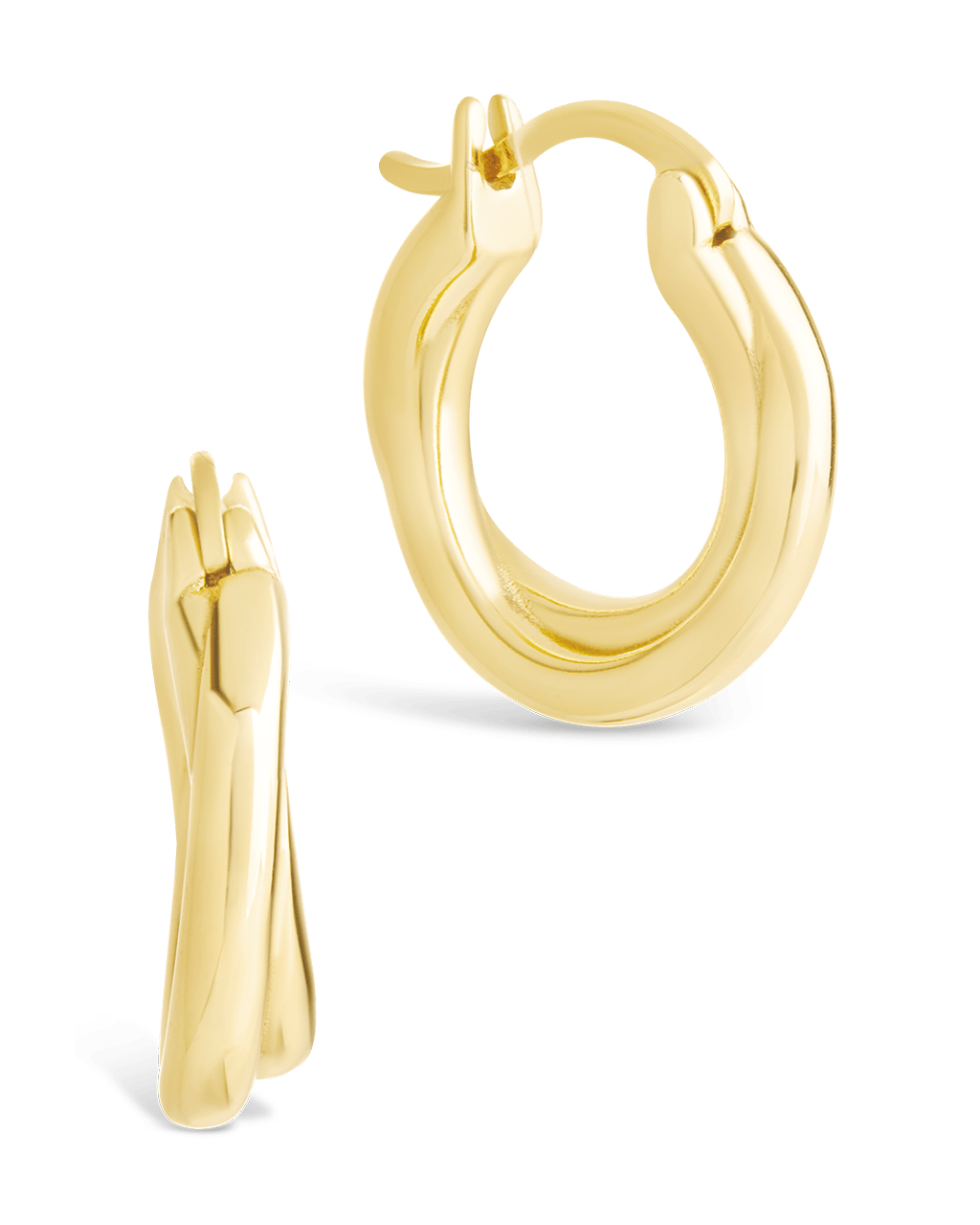 Sterling Silver Janice Twisted Hoop Earrings - Sterling Forever
