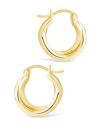 Sterling Silver Janice Twisted Hoop Earrings - Sterling Forever