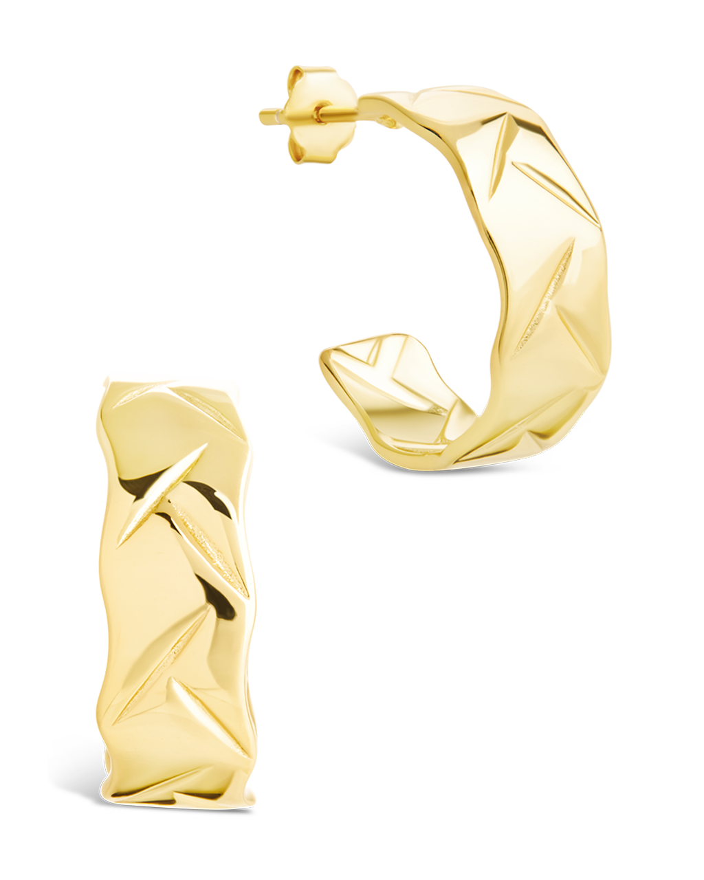 Sterling Silver Ashton Textured Stud Earrings