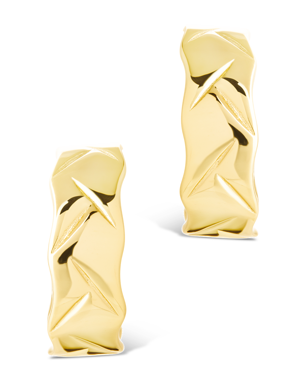 Sterling Silver Ashton Textured Stud Earrings