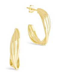 Sterling Silver Monique Twisted Stud Earrings - Sterling Forever