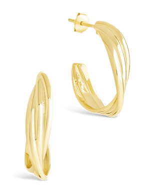 Sterling Silver Monique Twisted Stud Earrings
