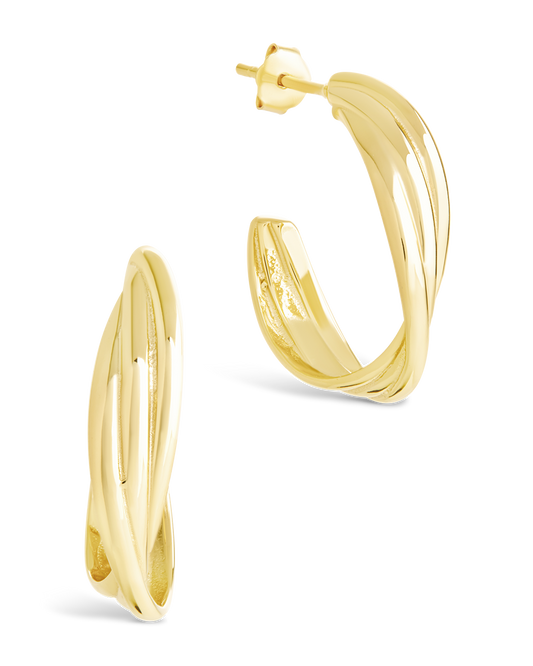 Sterling Silver Monique Twisted Stud Earrings