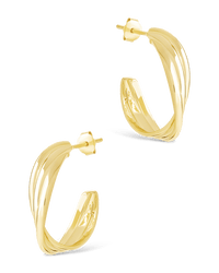 Sterling Silver Monique Twisted Stud Earrings - Sterling Forever