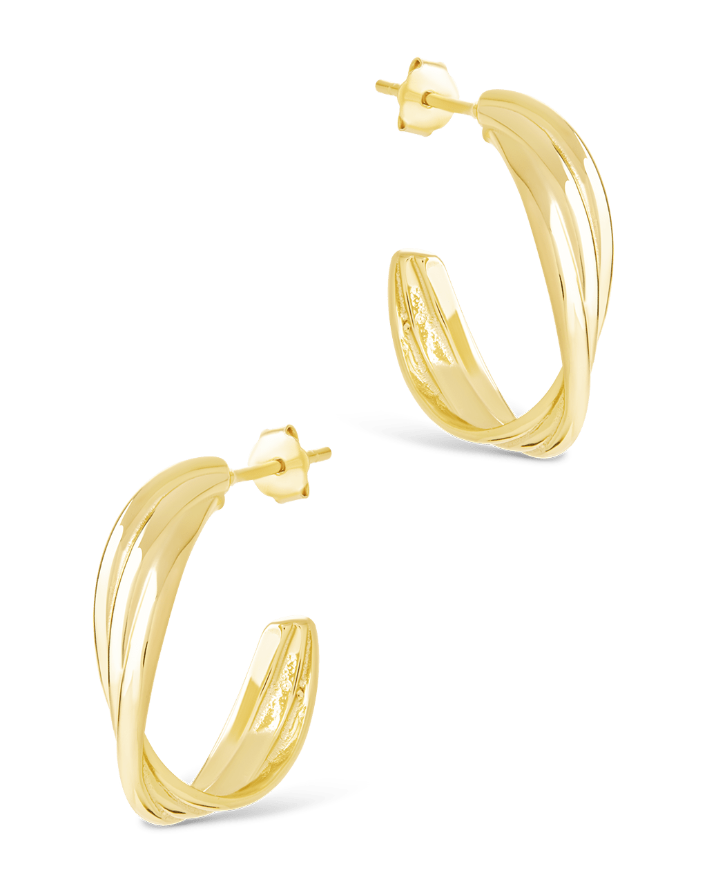 Sterling Silver Monique Twisted Stud Earrings - Sterling Forever
