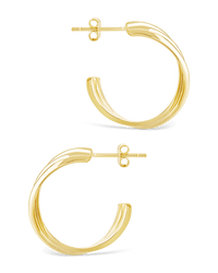 Sterling Silver Monique Twisted Stud Earrings - Sterling Forever