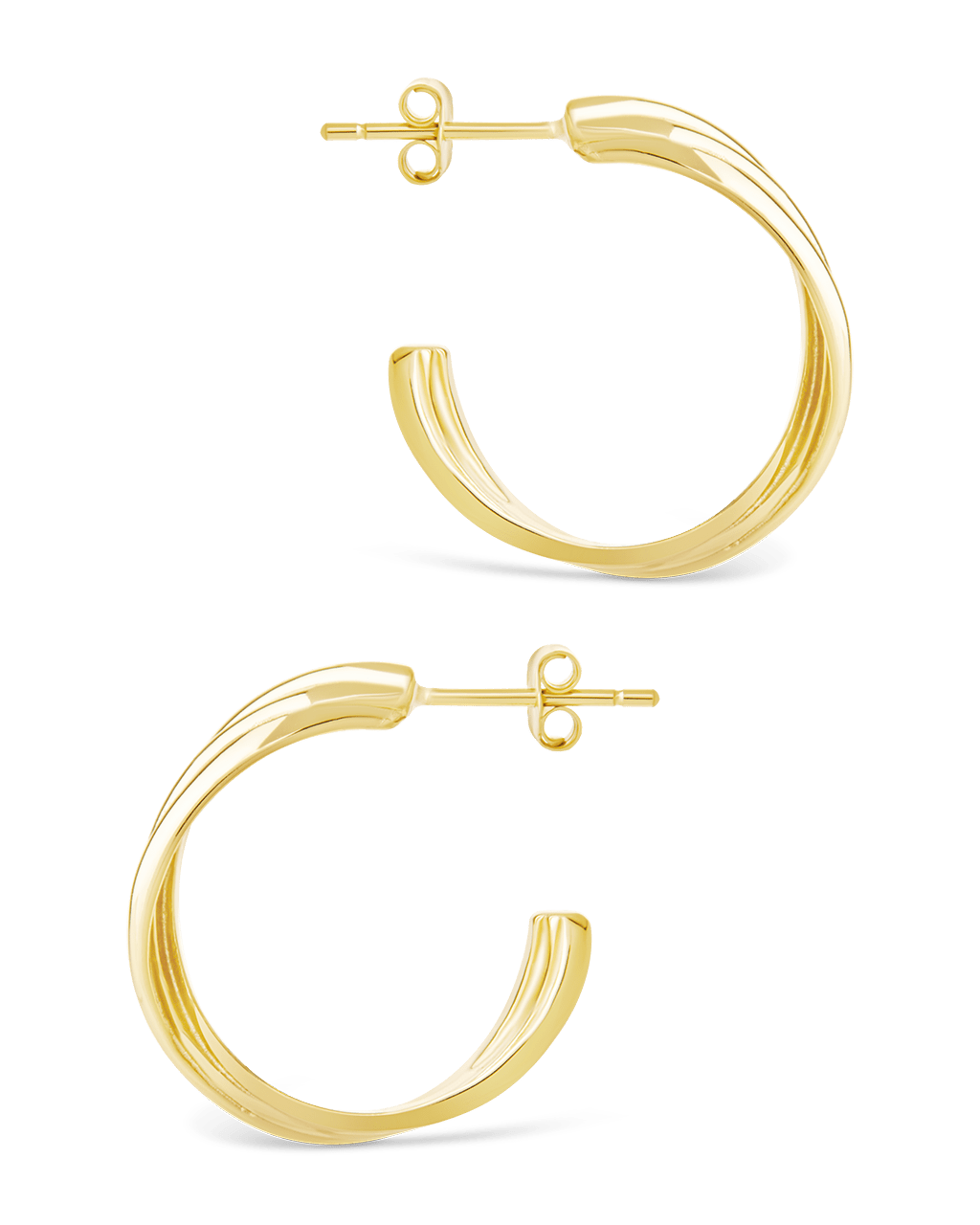 Sterling Silver Monique Twisted Stud Earrings - Sterling Forever