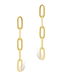 Sterling Silver Jennifer Paperclip Chain Drop Earrings
