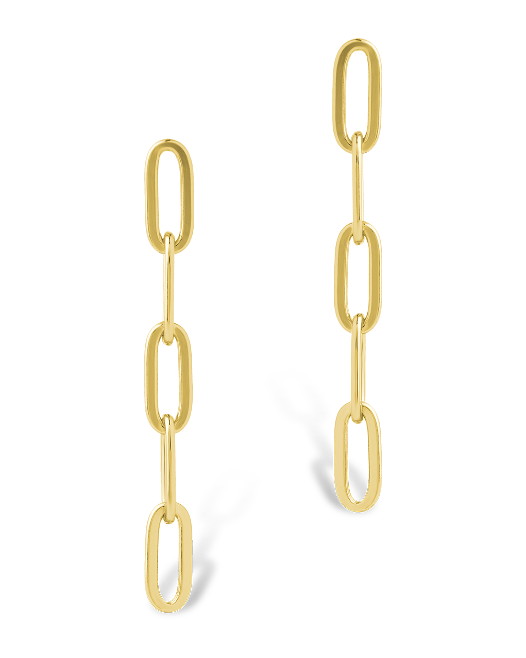 Sterling Silver Jennifer Paperclip Chain Drop Earrings