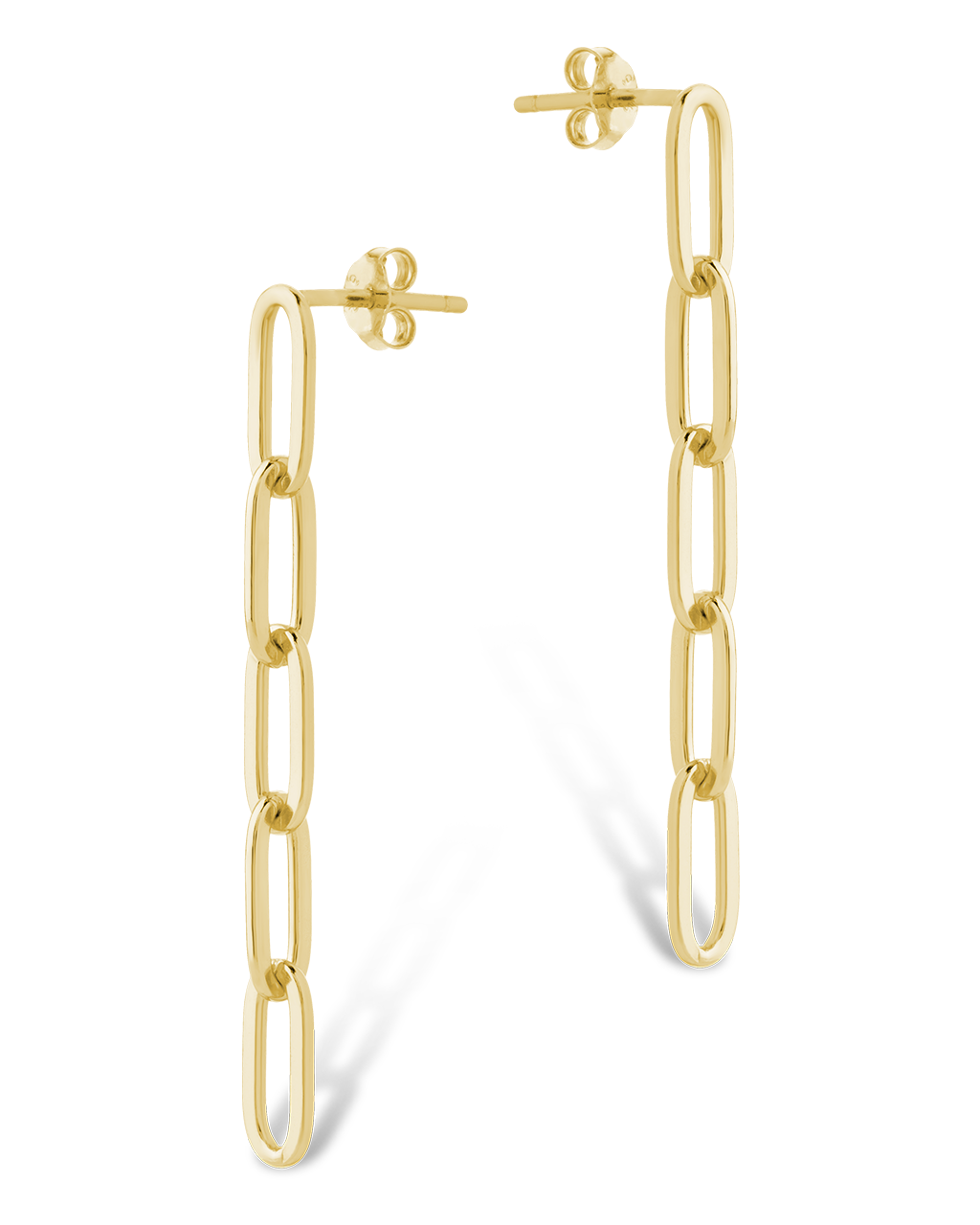 Sterling Silver Jennifer Paperclip Chain Drop Earrings