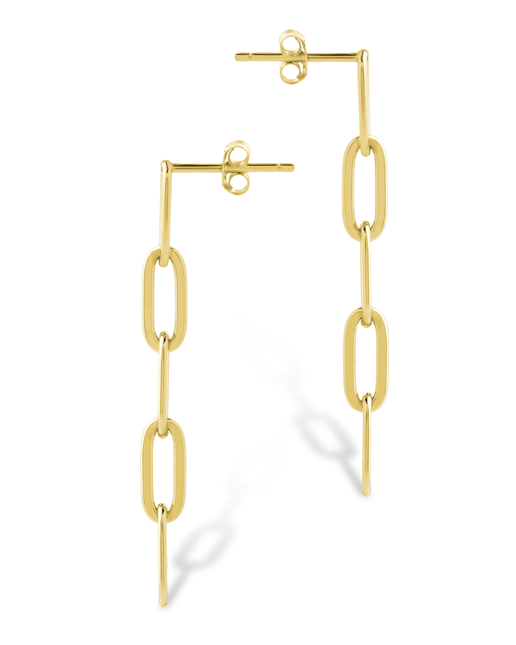 Sterling Silver Jennifer Paperclip Chain Drop Earrings