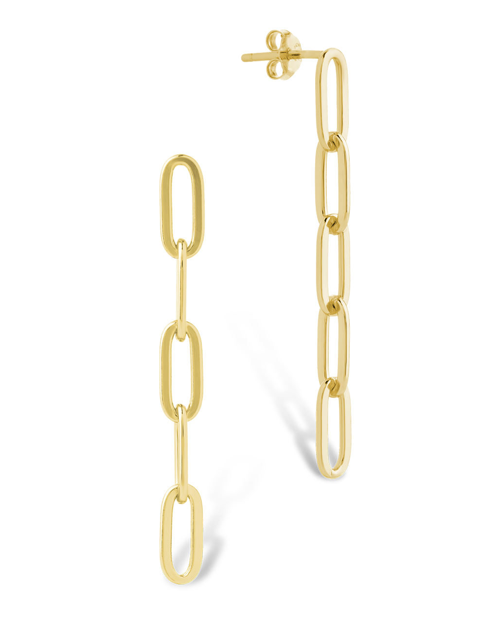 Sterling Silver Jennifer Paperclip Chain Drop Earrings