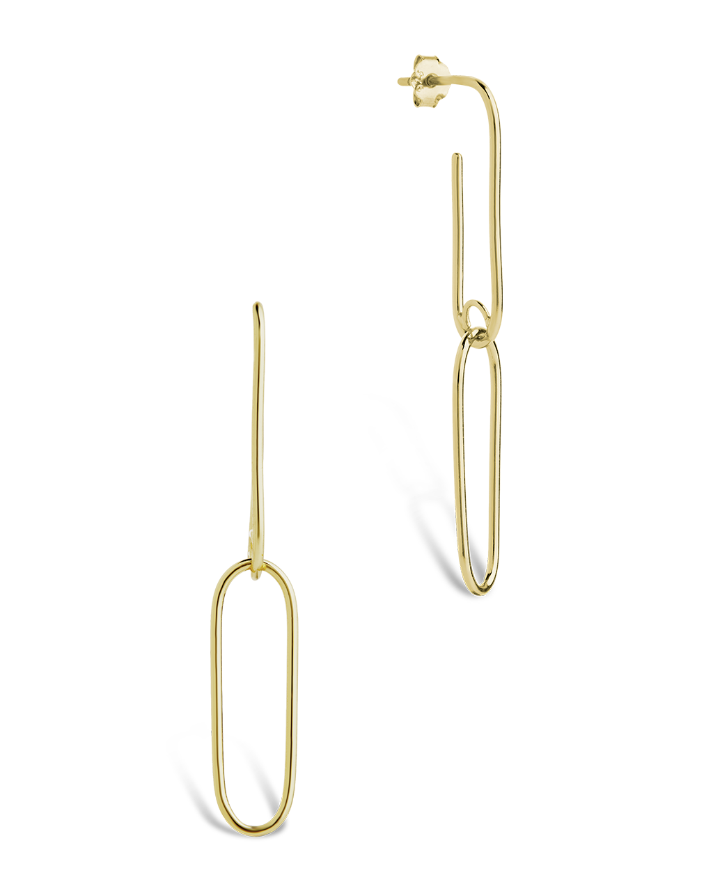 Sterling Silver Kailey Paperclip Dual-Drop Earrings