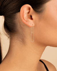 Sterling Silver Kailey Paperclip Dual-Drop Earrings