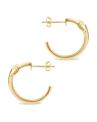 Sterling Silver Kaira Crossbar Hoops - Sterling Forever