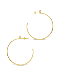 Sterling Silver Kamryn Luxe Stone Accent Hoops - Sterling Forever