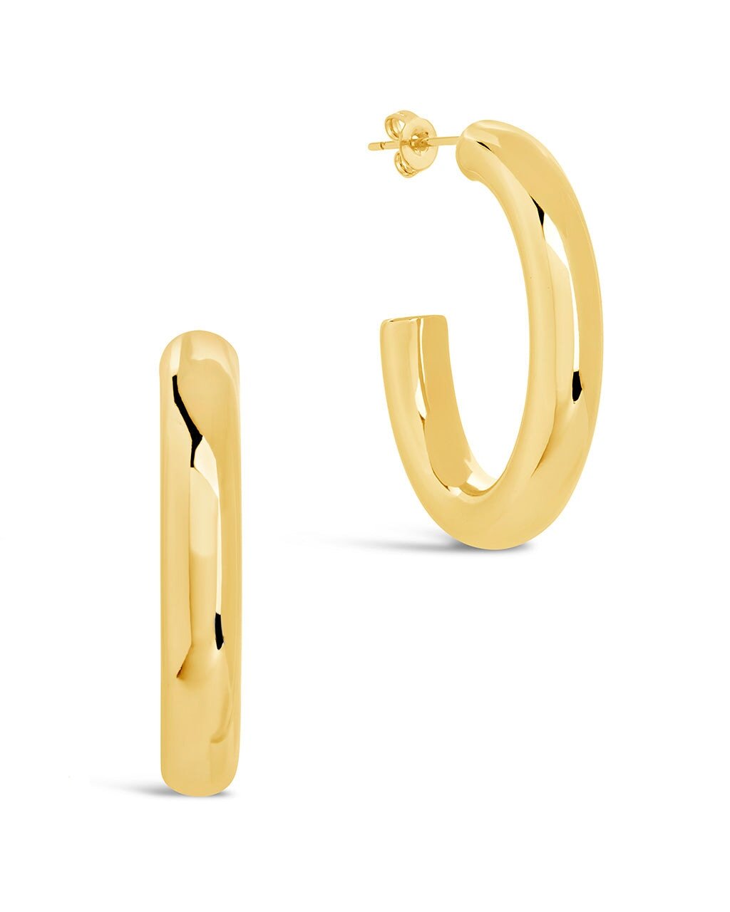 Rory Polished Tube Hoop Earrings - Sterling Forever