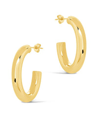 Rory Polished Tube Hoop Earrings - Sterling Forever