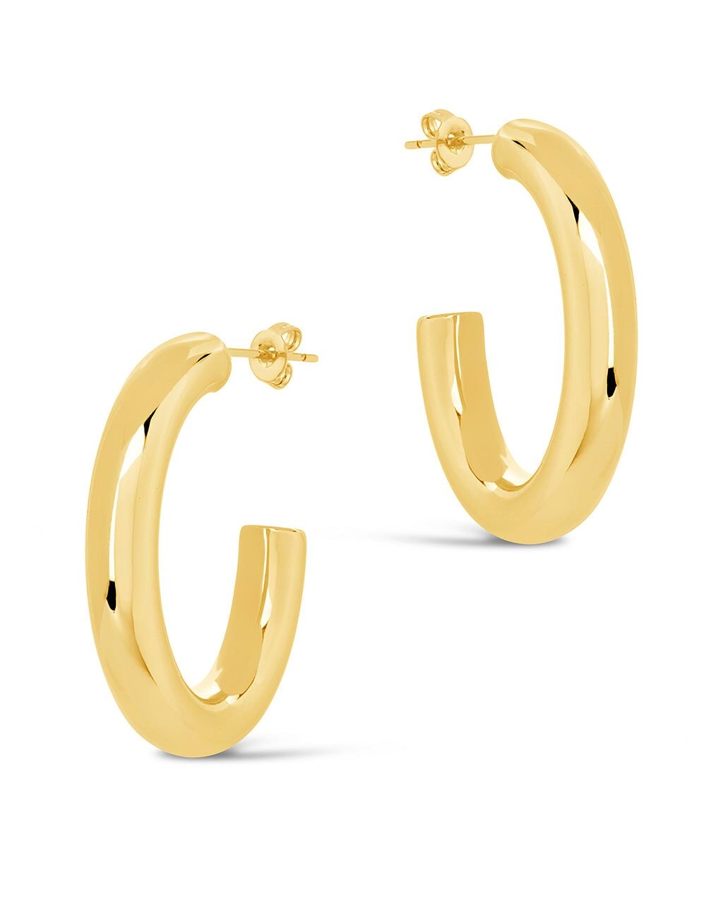 Rory Polished Tube Hoop Earrings - Sterling Forever