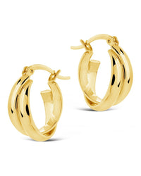 Claire Twist Hoop Earrings - Sterling Forever