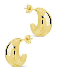 Eclipse Polished Hoop Earrings - Sterling Forever