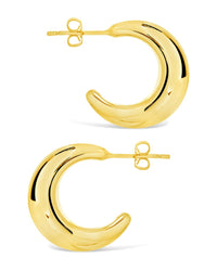 Eclipse Polished Hoop Earrings - Sterling Forever