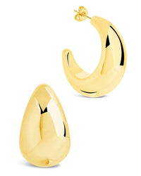 Eclipse Polished Hoop Earrings - Sterling Forever