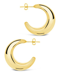 Eclipse Polished Hoop Earrings - Sterling Forever