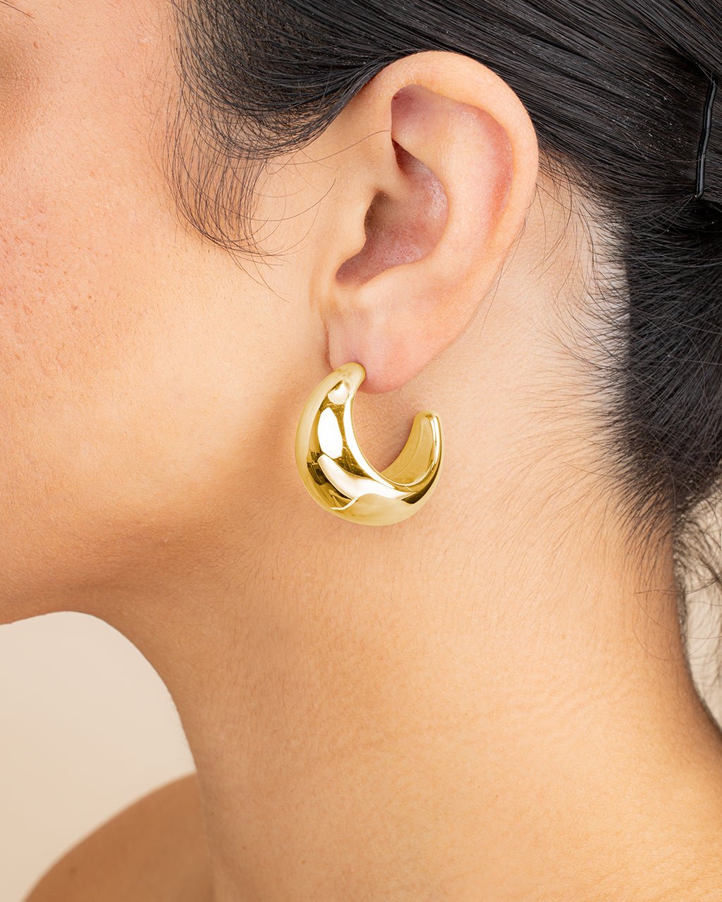 Eclipse Polished Hoop Earrings - Sterling Forever