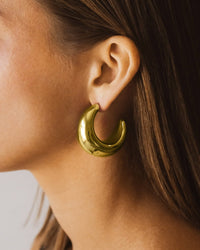 Eclipse Polished Hoop Earrings - Sterling Forever