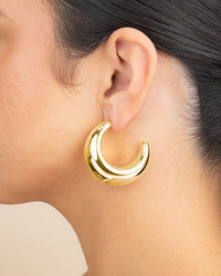 Eclipse Polished Hoop Earrings - Sterling Forever