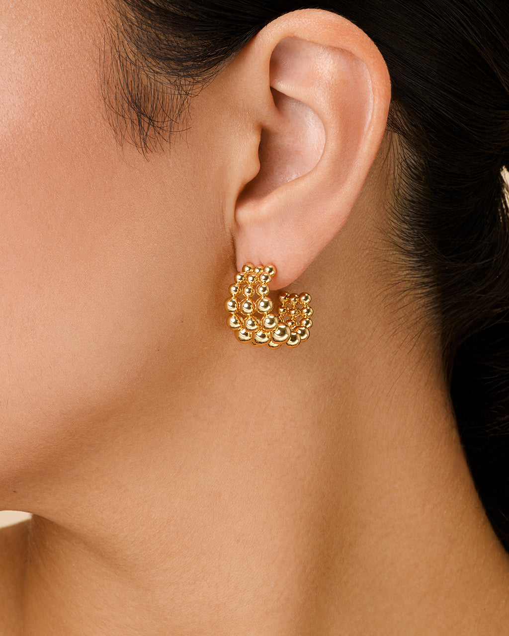 Bubble Sphere Trio Hoop Earrings