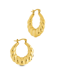 Piper Twisted Polished Hoop Earrings - Sterling Forever