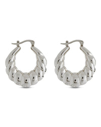 Piper Twisted Polished Hoop Earrings - Sterling Forever