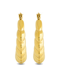 Piper Twisted Polished Hoop Earrings - Sterling Forever